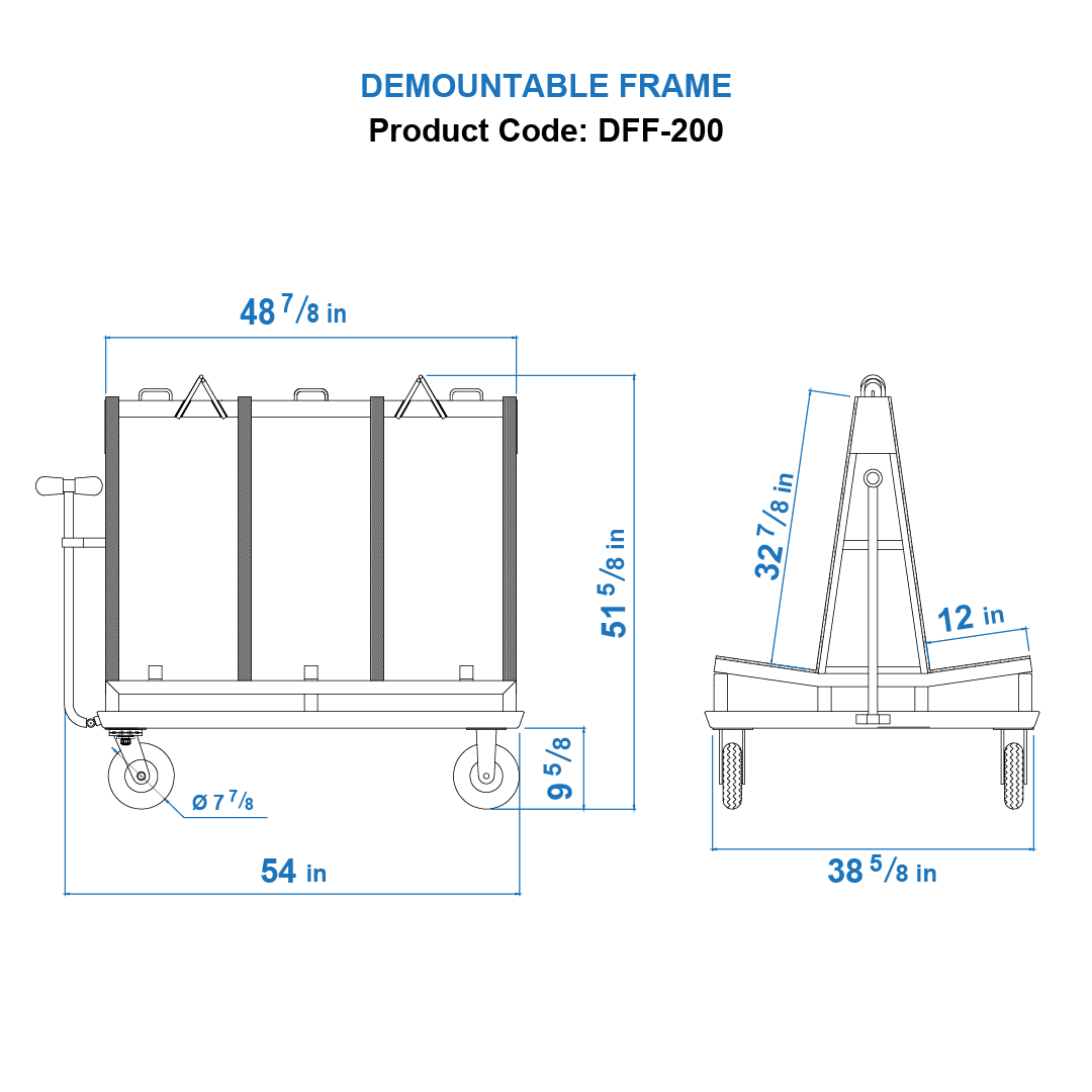 Demountable Frames DAF200 (Dimension)