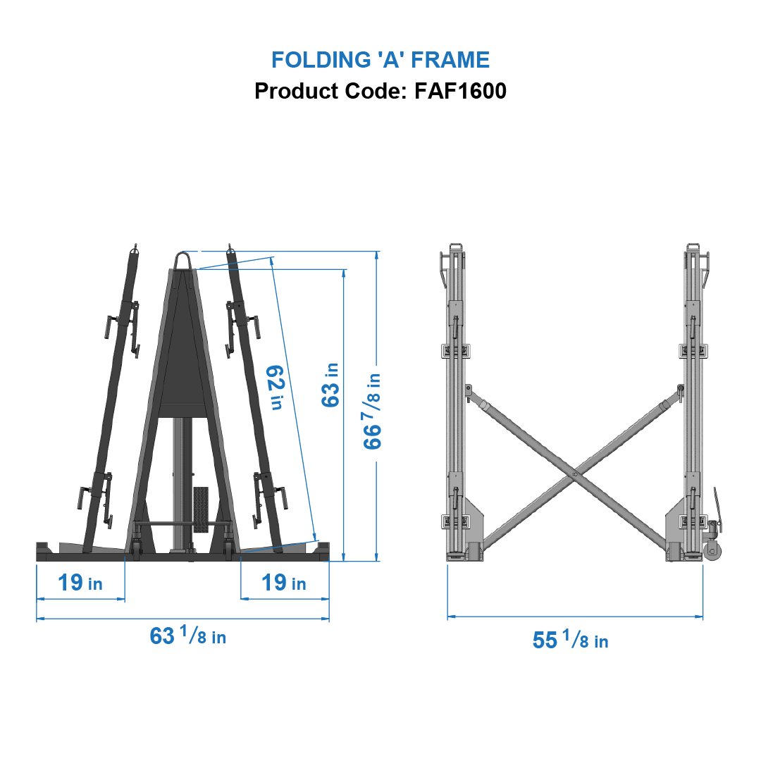 Folding A-Frames FAF1600 (Dimension)