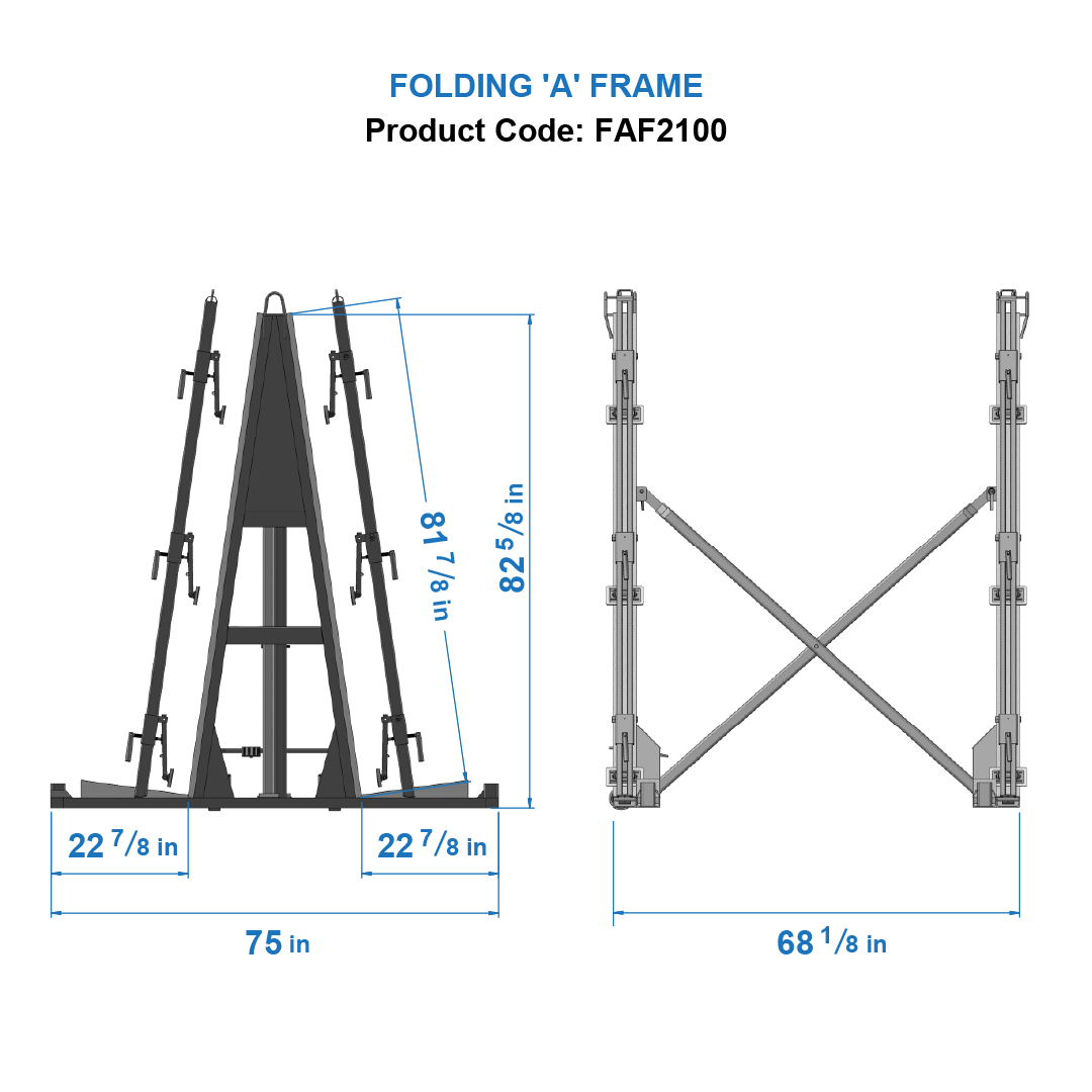 Folding A-Frames FAF2100 (Dimension)