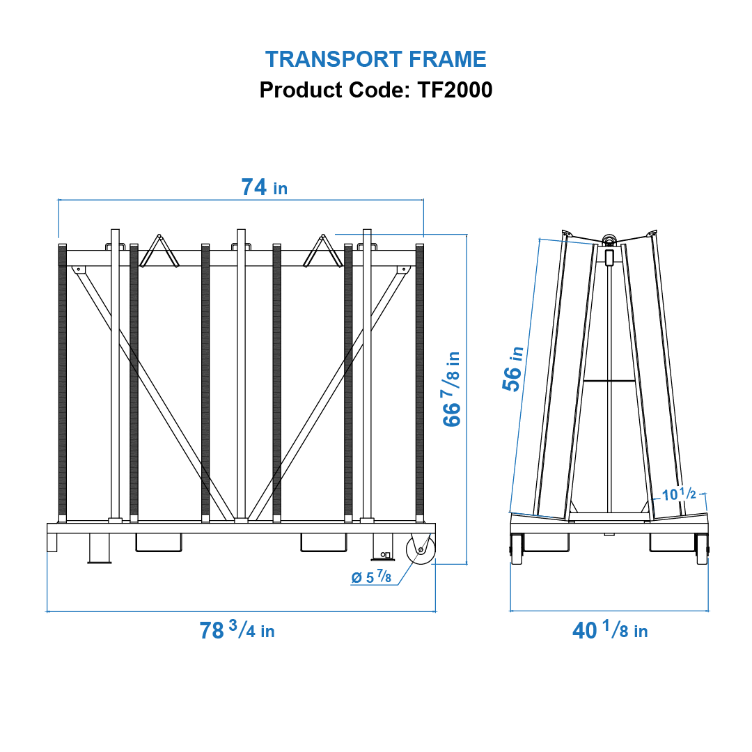 Transport Frames TF2000 (dimension)