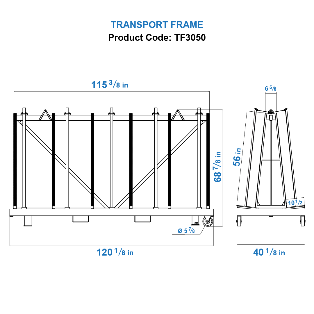 Transport Frames TF3050 (dimension)