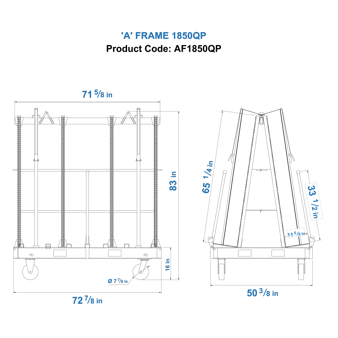 Transport Frames - Heavy Duty AF1850QP (Dimension)